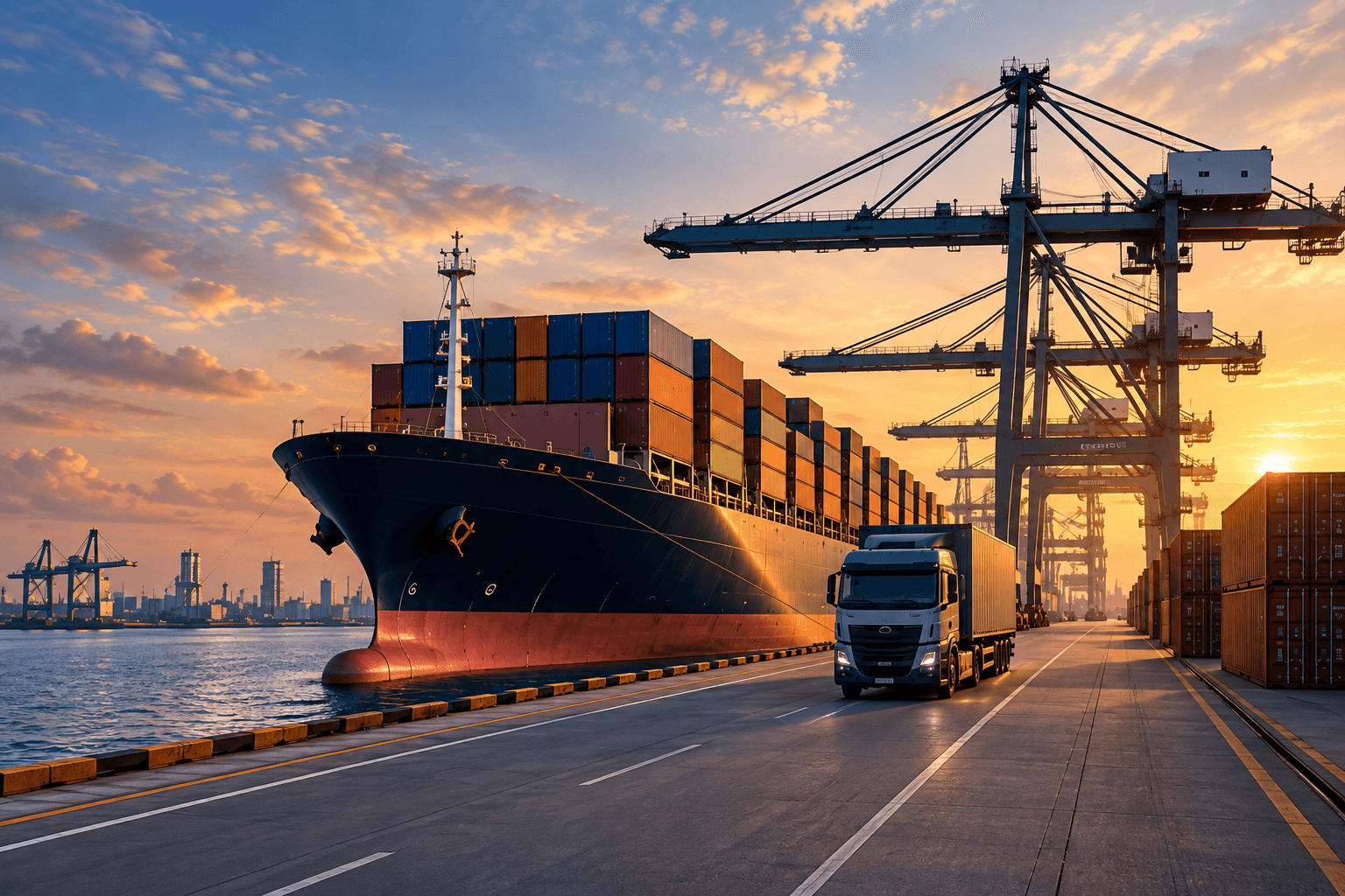 Container ship and international logistics